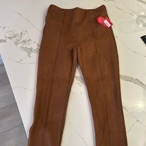 Brand new faux suede Spanx leggings